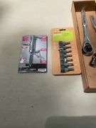 Flat of craftsman 1/2 3/8 1/4 bit, sockets, pliers, knife