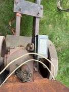 Steel wheeled cart(was once a saw rig) with Farm Master, Sears Roebuck and