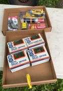 2 Flats of auto delay switch & chalk lines, razor blade knives