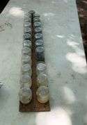 Small nut bolt & screw organizer in baby food jars