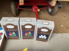 LED pinecone lights, shelf liners, and misc.