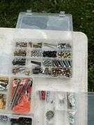 5 storage boxes w/contents