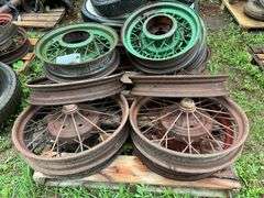 Assorted 5 Bolt Wire Spoked Wheels, 6 Bolt Wire Spoked Wheels