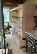99 in long shelving unit w/ drawers