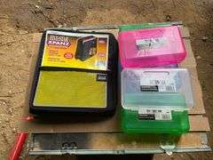 Flat of pencil boxes and three ring binder
