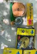 Box of tow straps & misc