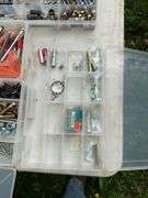 5 storage boxes w/contents