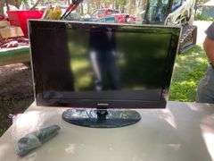 Samsung flat screen tv & small fridge