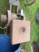 Steel wheeled cart(was once a saw rig) with Farm Master, Sears Roebuck and
