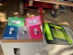 3 ring binder and pencil boxes