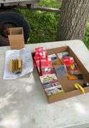 Flat of misc electrical supplies
