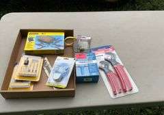 Pliers, water filter kits, drill bits