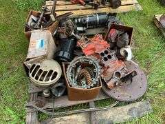 Assorted Automotive Parts, Differential Parts, Heater Core, GM V8 Manifold