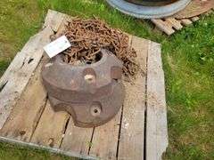 (2) Rear Tractor Wheel Weights, Tire Chains