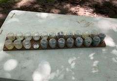 Small nut bolt & screw organizer in baby food jars
