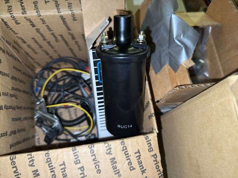 Ignition Coil, Pointless Ignition Hot Points, Valve Set for Vintage Automob
