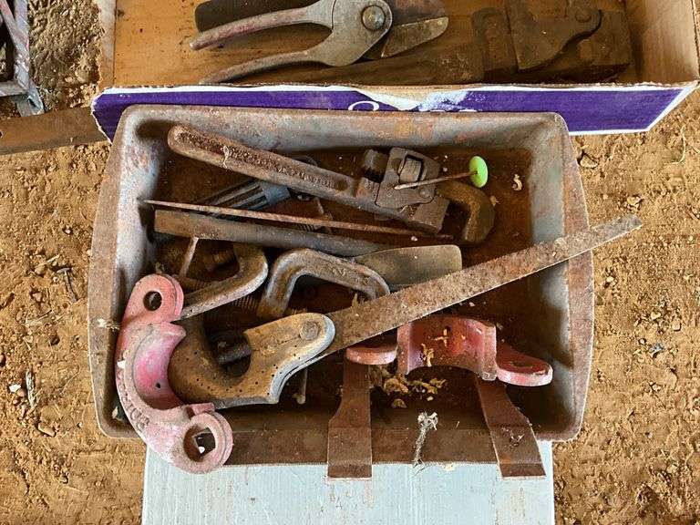 2 flats of vintage wrenches