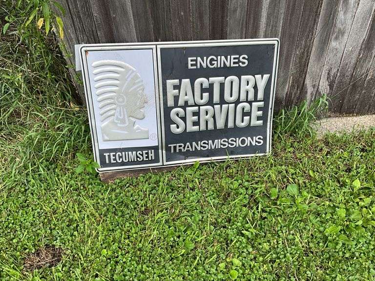 24”x36” Tecumseh Engines Factory Service  Sign