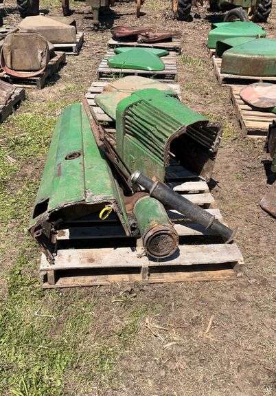 JD hood, fits 50 John Deere, nose cone, exhaust & intake