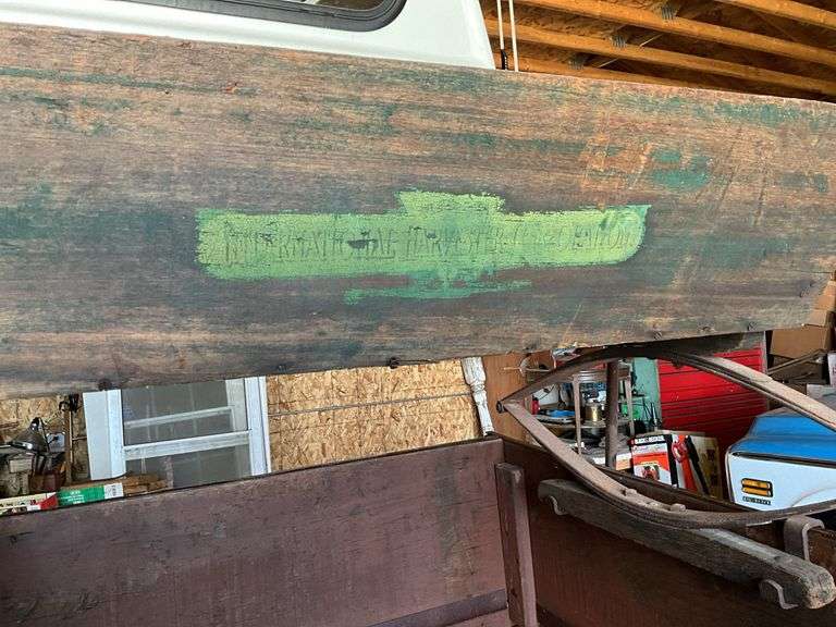 Smith MFG Co. Horse-drawn Wooden Wheel Box Wagon