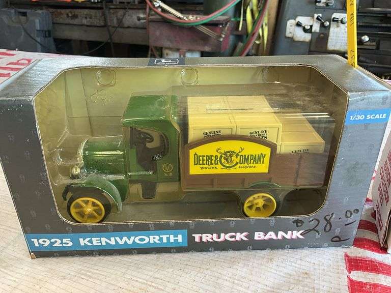 JD and 2 Lennox toy truck banks