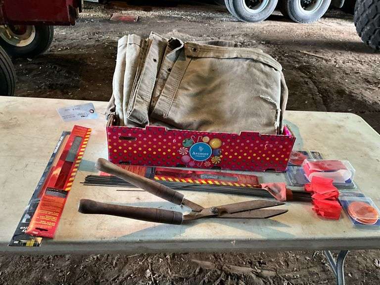 Cloth Tarps, Warning Flags, Reflective Tape, Hedge Trimmer