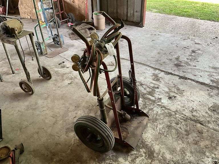 Two Wheel Welding Tank Cart with Leads