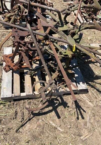 Pallet of John Deere H mounted cultivator, 2 row