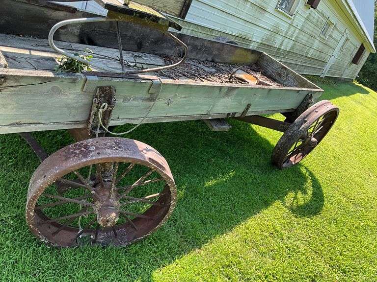 Steel Wheeled Wagon With Buck Seat