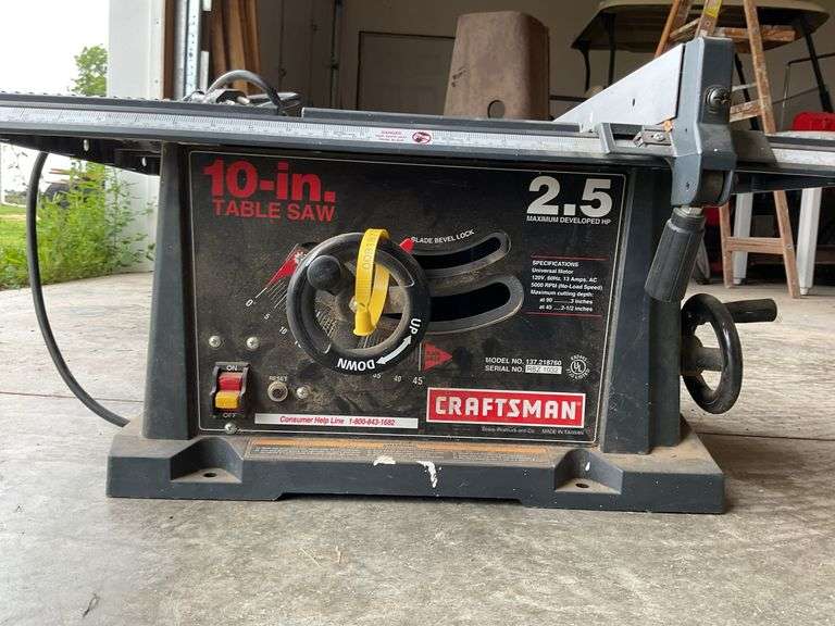 Craftsman 10 in 2.5 hp table saw