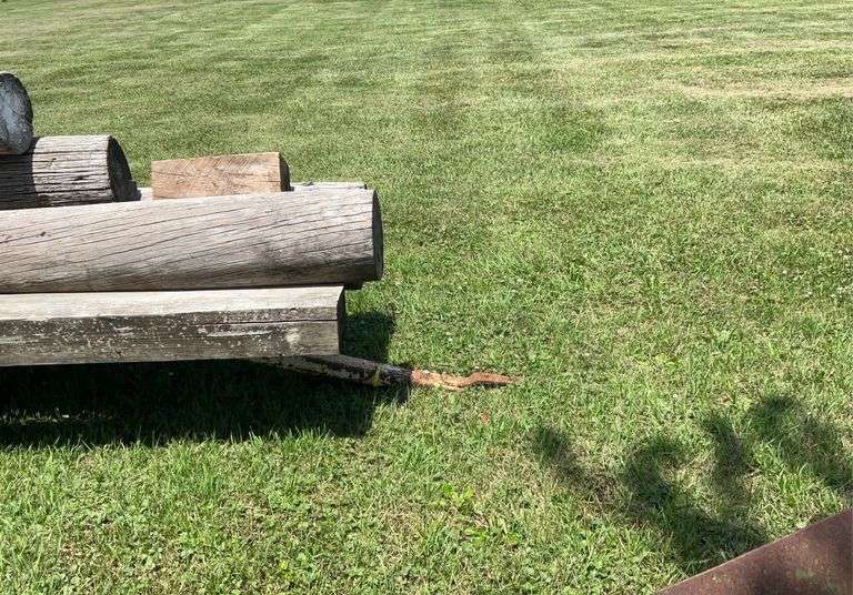 16 ft Running gear, with 3 35’ poles, 2 6x6 24’6” long, plus 5 miscellaneou