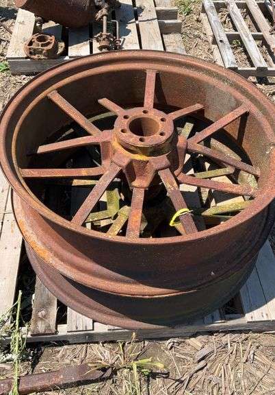 (2) JD 38" metal flat spoke rims (cut off)