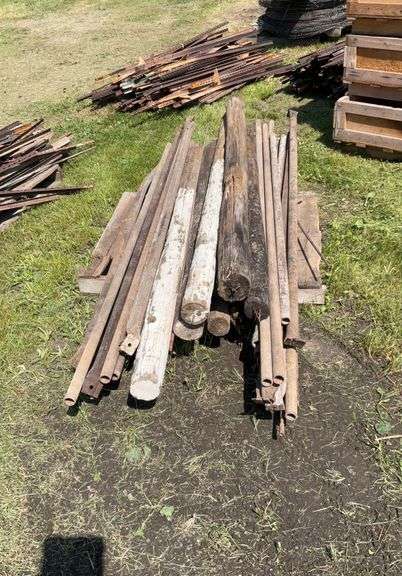 Pallet of Wood post and Framing Braces