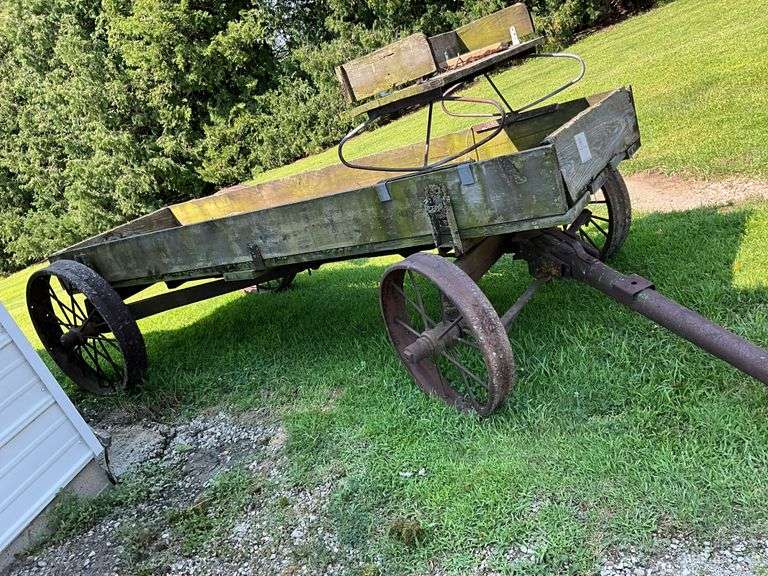 Steel Wheeled Wagon With Buck Seat