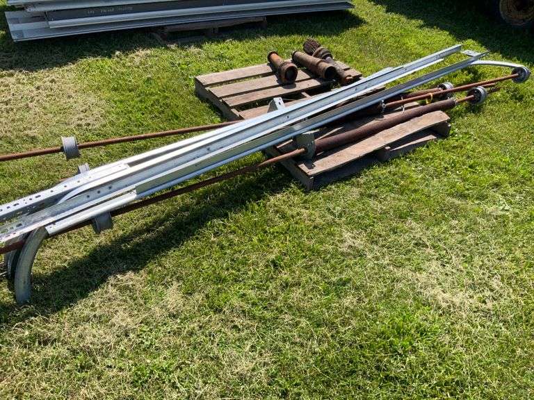 Over head Garage Door with springs, may be missing parts, may have extra pa