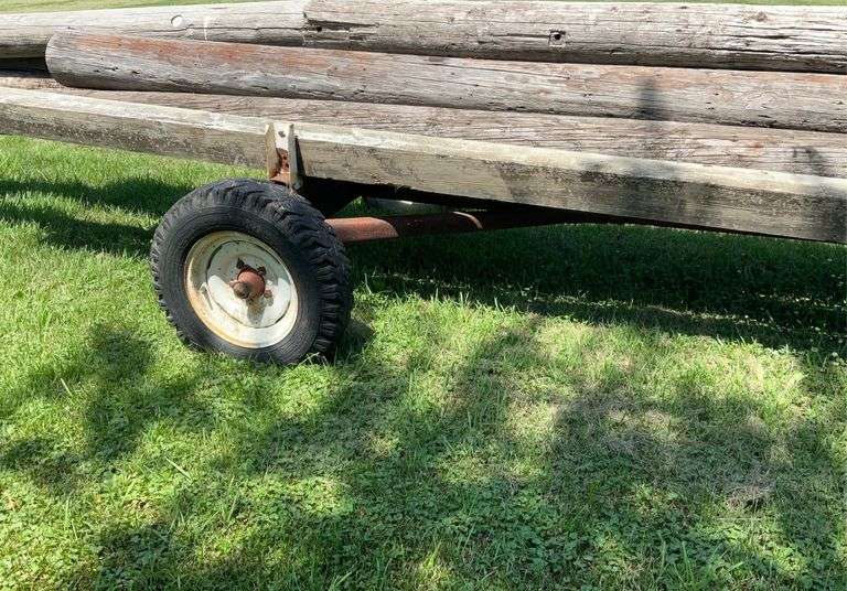 16 ft Running gear, with 3 35’ poles, 2 6x6 24’6” long, plus 5 miscellaneou