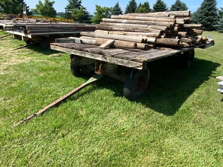 16ft x 8ft hay rack on JD running gear