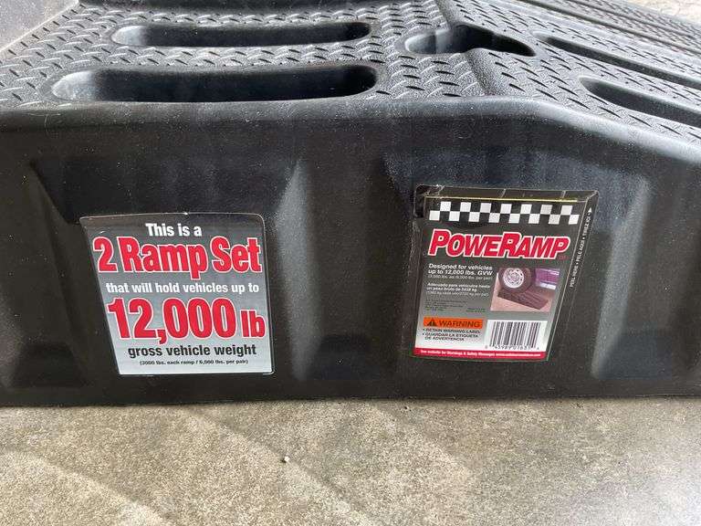Set of PowerRamp 12,000 lbs capacity car ramps