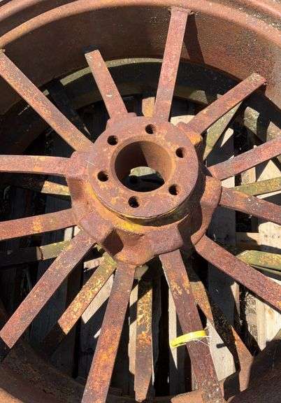 (2) JD 38" metal flat spoke rims (cut off)