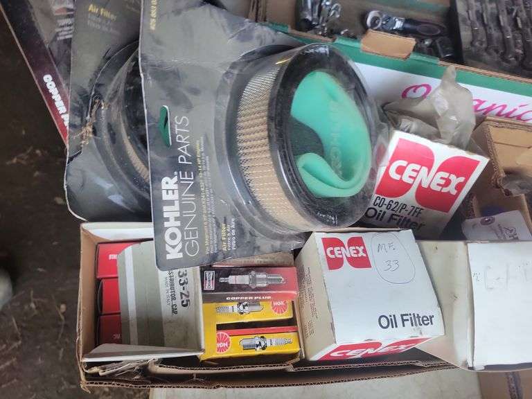 Filters, oil filters, spark plugs