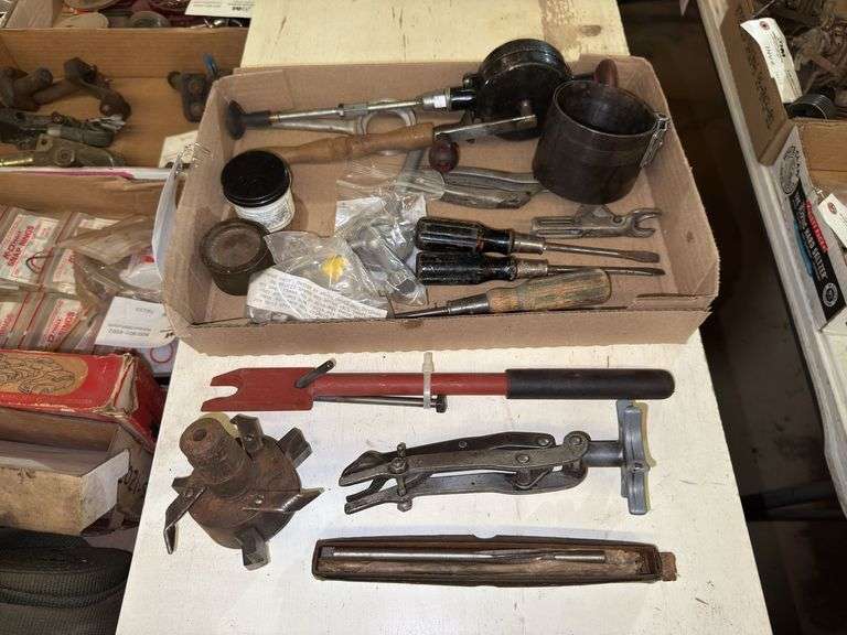 Engine Valve Tools, filter wrench, screw drivers, other tools