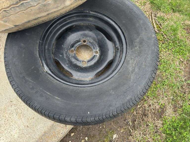 5 Bolt 15" rim with tire, 4 Bolt 15"  rim with tire