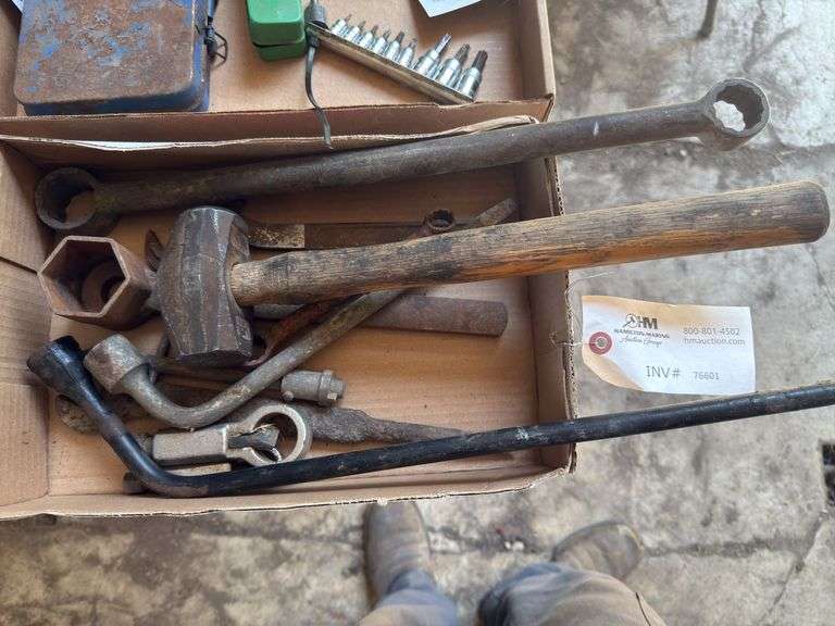 Assorted Tire Wrenches, Nut Busters, Vintage Wrenches, Hammer