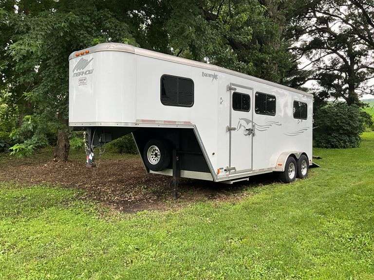 2008 MerHow Aluminum 4 Horse Back and Side Loading Trailer, 18’x83”, Fold D