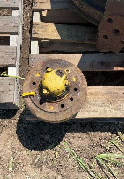 (2) John Deere A front wheel hubs, weighted