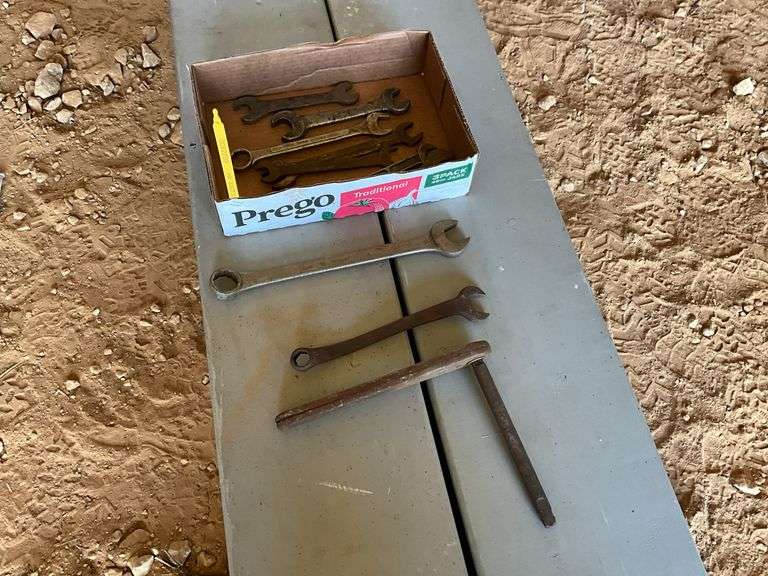 Flat of misc wrenches