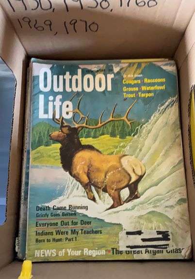 1950,1958,1968, 1969,1970 Outdoor Life Magazine