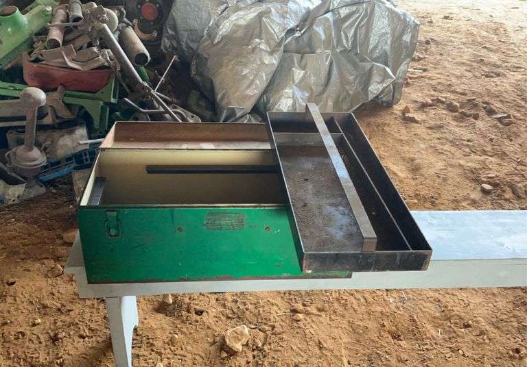 Large Steel toolbox w/ socket trays
