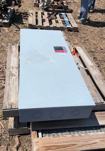 Large metal breaker box, 400 amp, 240V AC