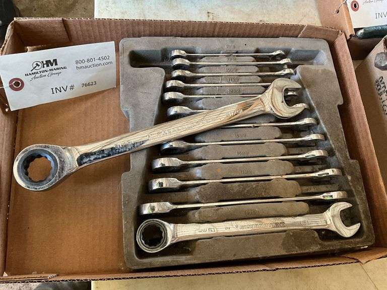 Metric Gear Wrench Ratcheting Wrench Set, 15/16” Wratcheting Gear Wrench